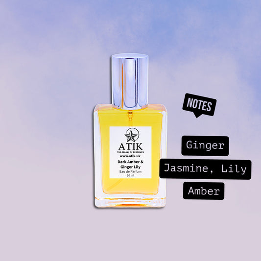 Dark Amber & Ginger Lily Perfume Spray – Warm & Spicy Scent
