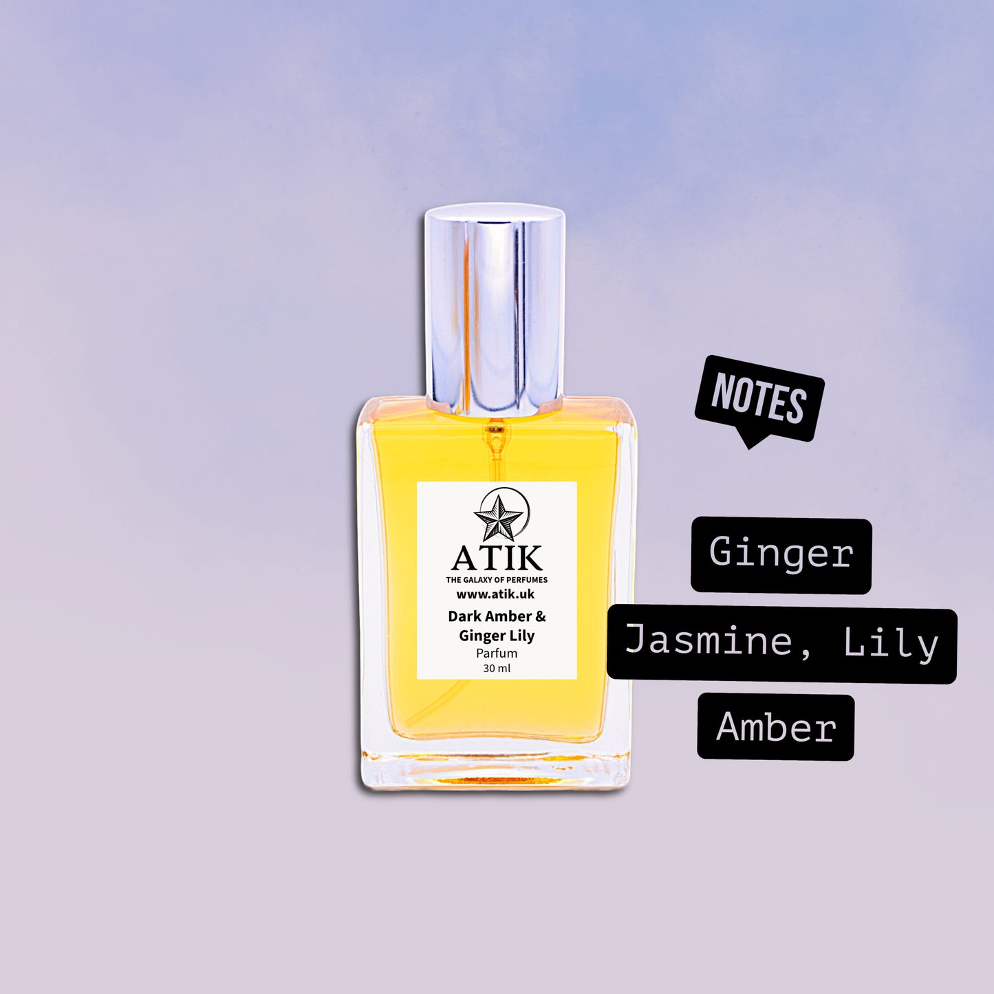 Dark Amber & Ginger Lily Perfume Spray – Warm & Spicy Scent